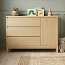 Ver imagem 5 de Cômoda para Quarto 3 Gavetas e 1 Porta MDF Carvalho Malva 3 Gavetas e 1 Porta Linha Soley