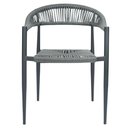 Ver imagem 3 de Kit 4 Cadeiras Empilhável Laguna Trancoso Fratini Aluminio Preto Assento Trama Corda Náutica Preto