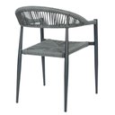 Ver imagem 5 de Kit 4 Cadeiras Empilhável Laguna Trancoso Fratini Aluminio Preto Assento Trama Corda Náutica Preto