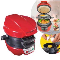 Sanduicheira Máquina de Fazer Hambúrguer Elétrica 110v Cor:vermelho - 2