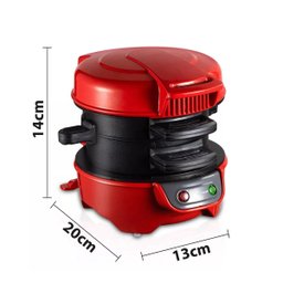 Sanduicheira Máquina de Fazer Hambúrguer Elétrica 110v Cor:vermelho - 6