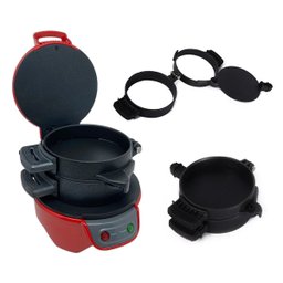 Sanduicheira Máquina de Fazer Hambúrguer Elétrica 110v Cor:vermelho - 5