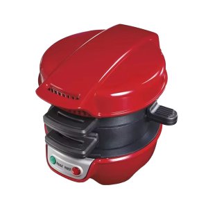 Sanduicheira Máquina de Fazer Hambúrguer Elétrica 110v Cor:vermelho