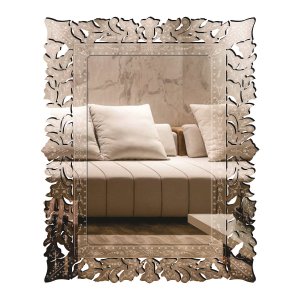 Espelho Espelho Veneziano Decorativo Provençal 99x140 38125:Dourada