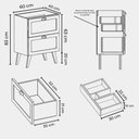 Ver imagem 7 de Gabinete para Banheiro Milano 3 Gavetas 3 Prateleiras MDF 60cm Grafite com Cuba e Armário On Mó