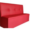 Ver imagem 1 de Poltrona Booth Vermelha Costura em Quadro 1.10m 2 Lugares