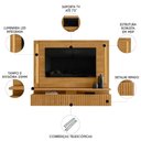 Ver imagem 2 de Estante Painel para Tv 75 Pol 216cm Mical Z10 Cumaru - Mpozenato
