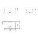 Ver imagem 4 de Cuba Sobrepor Retangular 50x30cm Branco Deca