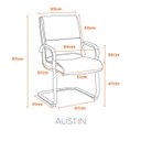 Ver imagem 2 de Cadeira para Escritório Fixa Estofada Austin Fratini
