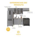Ver imagem 5 de Armário de Cozinha Modulada Compacta Fidelitá Nara 100% MDF 4 Peças 280cm 10 Portas 2 Gavetas sem