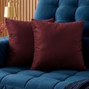 Ver imagem 1 de Almofadas Kit Plumie de 45x45cm 2 Uni Velusoft Vinho Cama Inbox