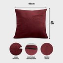 Ver imagem 3 de Almofadas Kit Plumie de 45x45cm 2 Uni Velusoft Vinho Cama Inbox