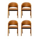 Ver imagem 2 de Kit 4 Cadeiras Sala de Jantar Premium com Braço Madeira Maciça Movellu Home
