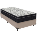 Ver imagem 1 de Cama Box Bege e Colchão Airtech 150 Espuma D45 Solteiro Ortobom
