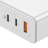 Carregador Parede Triplo Multiportas Entradas 2x USB-C + 1x USB 120w GaN Turbo Portátil Base - Branc - 2