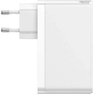 Carregador Parede Triplo Multiportas Entradas 2x USB-C + 1x USB 120w GaN Turbo Portátil Base - Branc - 4