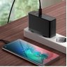Carregador Parede Triplo Multiportas Entradas 2x USB-C + 1x USB 120w GaN Turbo Portátil Base - Branc - 6