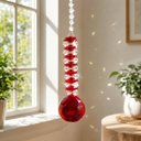 Ver imagem 1 de Cristal Suncatcher Jardim Feng Shui Vermelho