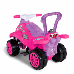 Quadriciclo Infantil Cross Legacy com Capacete de Brinquedo Calesita Rosa - 5