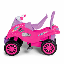 Quadriciclo Infantil Cross Legacy com Capacete de Brinquedo Calesita Rosa - 4
