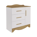Ver imagem 1 de Cômoda Infantil Clara 1 Porta Lisa Plus Branco Amêndoa