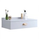 Ver imagem 5 de Penteadeira Gloss para Maquiagem Camarim com 1 Gaveta Puxador Concha Suspensa - Branco