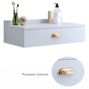 Ver imagem 2 de Penteadeira Gloss para Maquiagem Camarim com 1 Gaveta Puxador Concha Suspensa - Branco