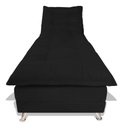 Ver imagem 3 de Sofa Cama Chaise Bicama Reclinavel Sala Lavinia Suede:Preto/Suede