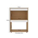 Ver imagem 4 de Armário Cooktop Adriana Amêndoa/branco C/tampo Fogão 4 ou 5 Bocas - Ajl Móveis