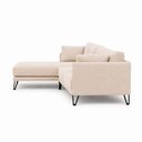 Ver imagem 6 de Sofá Sala de Estar Atena Chaise Esquerdo Pés de Ferro 284cm 5 Lugares Linho Off White M1 - Monari de