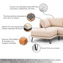 Ver imagem 4 de Sofá Sala de Estar Atena Chaise Esquerdo Pés de Ferro 284cm 5 Lugares Linho Off White M1 - Monari de