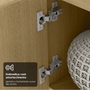 Ver imagem 6 de Aparador Buffet 100% MDF 4 Portas com Pés em Metal 164x85x40cm Castanho