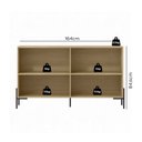 Ver imagem 2 de Aparador Buffet 100% MDF 4 Portas com Pés em Metal 164x85x40cm Castanho