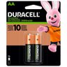 Pilha Recarregável Aa Duracell Dx1500 - 2500mah - com 2 Unidades - 1