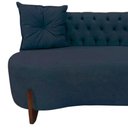 Ver imagem 5 de Sofá 3 Lugares Orgânico Curvo Tókio 180cm Couro Azul Marinho
