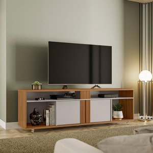 Rack para Tv até 70 Polegadas 2 Portas 180cm Esparta Notável Freijó/off-white