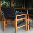 Ver imagem 3 de Jogo de Mesa Zurick 1,80m Madeira Giratória + 8 Poltronas Tokyo Corda Náutica Premium