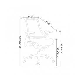 Cadeira de Escritório Presidente Giratória Office Soria NR17 - 3 Cadeira de Escritório Presidente Giratória Office Soria NR17 - 3