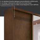 Ver mais imagens de Guarda-Roupa Casal 2 Portas de Correr com Espelho 3 Gavetas MDF Pietro Marrom/Âmbar
