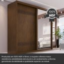Ver imagem 6 de Guarda-Roupa Casal 2 Portas de Correr com Espelho 3 Gavetas MDF Pietro Marrom/Âmbar