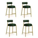 Ver imagem 2 de Banqueta Cozinha Alta com Encosto Industrial Dourado Kit 4 Londres Pu D03 - D'Rossi