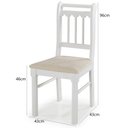 Ver imagem 2 de Conjunto Sala de Jantar Com 6 Cadeiras Madeira Maciça Mv Outlet Branco