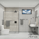 Ver imagem 5 de Toalheiro para Banheiro Preto Fosco Atenas Grego Metal 55cm