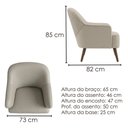 Ver imagem 3 de Poltrona Decorativa Naomi Pes Madeira Courino Tcs 725 Moll