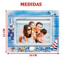 Ver imagem 2 de Porta Retrato Náutico Retangular Marítimo em Madeira 7x5