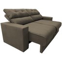 Ver mais imagens de Sofá Retrátil e Reclinável 1,90m Clean Cama Inbox Velusoft Café