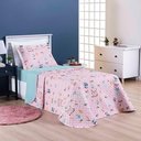 Ver imagem 2 de Kit Cobre Leito Colcha Joy Kids Solteiro Infantil 2 Peças Micropercal 200 Fios - Foxy Raposa Rosa