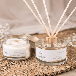 Kit Vela Aromática e Difusor de Aromas Canela - 1