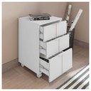 Ver imagem 3 de Kit Escritório Armário Alto com Gaveteiro Branco Caemmun