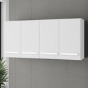 Ver imagem 2 de Armario Aereo 4p 120 Cm Mara Branco Mobbs